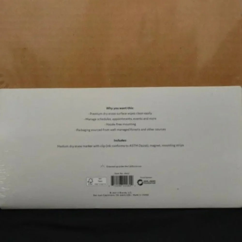 U Brands Magnetic Dry Erase Monthly Calendar Comtempo 14 x 11 White Surface Whit
